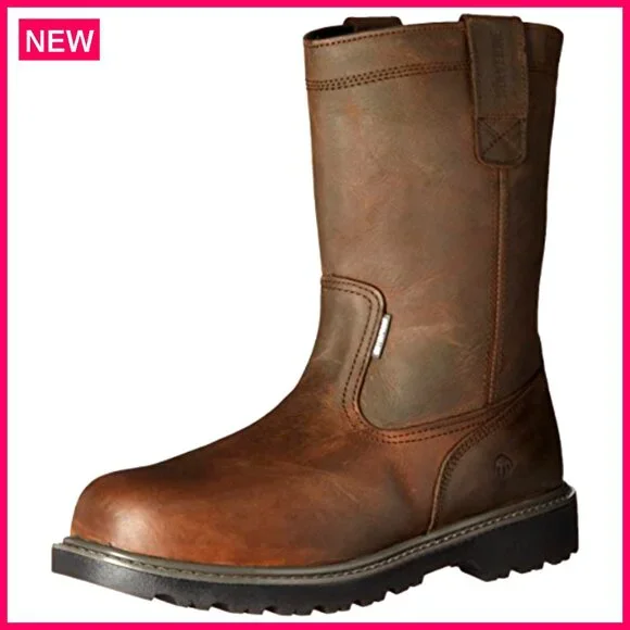Men's Waterproof Steel Toe Work Boots 10 Slip Resistant Industrial